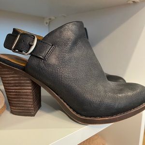 Open back ankle boots